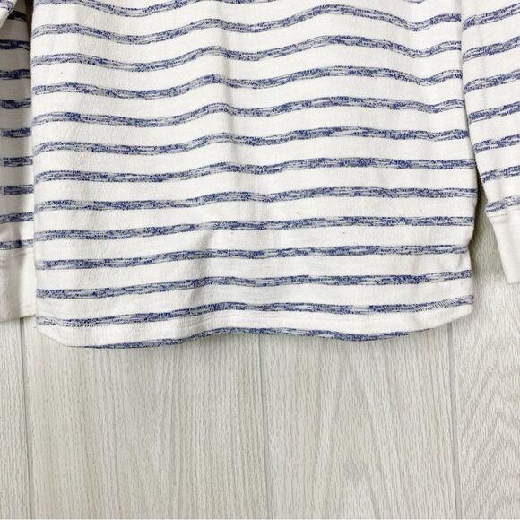 Disney Cruise Line | White & Blue Striped Terrycloth Embroidered Hoodie Large - Picture 8 of 12